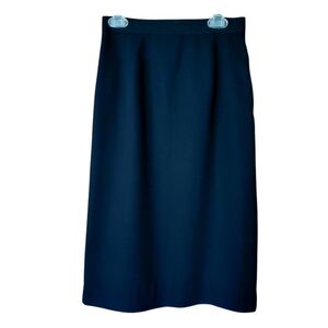 Black‎ Solid Double Serge Pencil Skirt Women's SMALL (24" Waist)